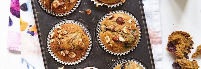 Healthy Blueberry and Almond Muffins